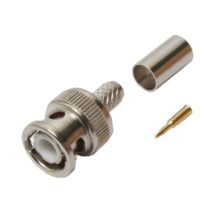 Quest Technology International BNC (Male) Connector, 50 Ohm - 3Pc-Crimp-On, Rg-58 Pvc CBN-3112